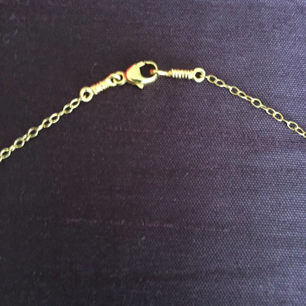 Vintage Gold Necklace with Pearls - Picture 4 of 4